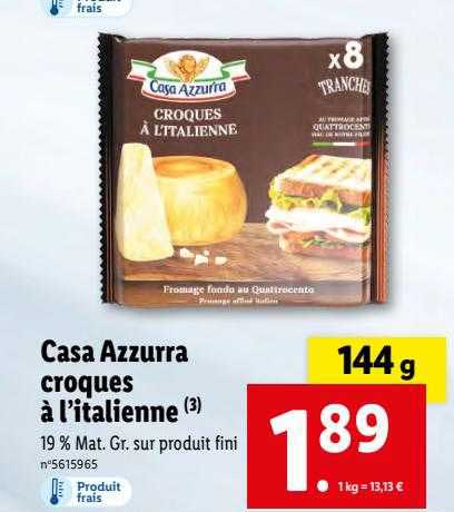 casa azzurra croques à l'italienne