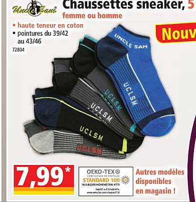 chaussettes sneaker, uncle sam