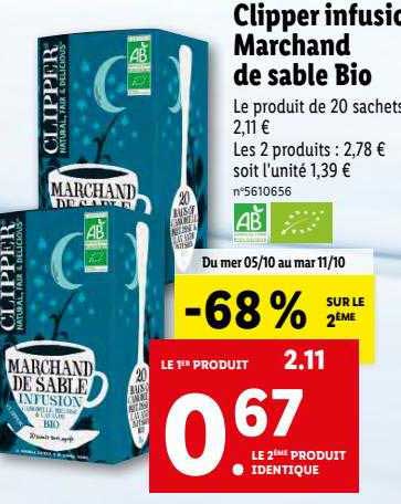 clipper infusion marchand de sable bio