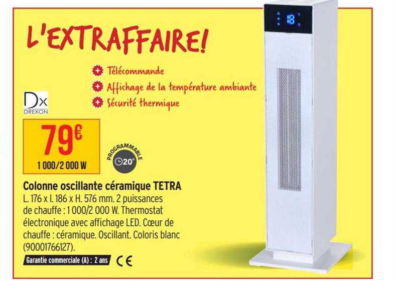 Colonne Oscillante Céramique Tetra