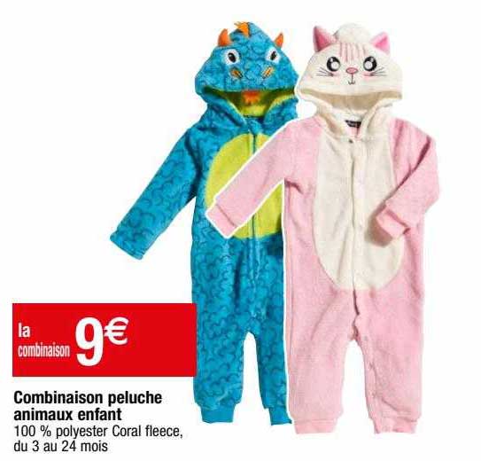 Combinaison Peluche Animaux Enfant