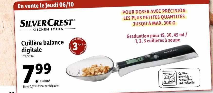 cuillère balance digitale silver crest