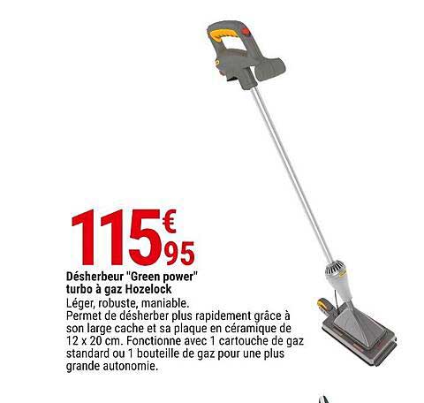 désherbeur "green power" turbo à gaz hozelock