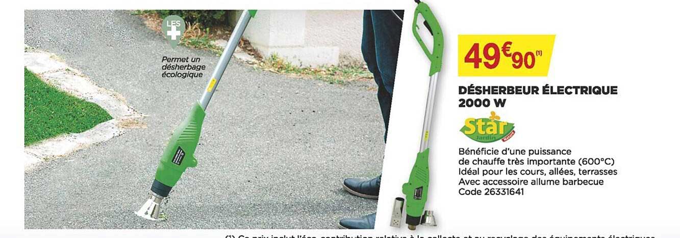 désherbeur électrique 2000w star jardin