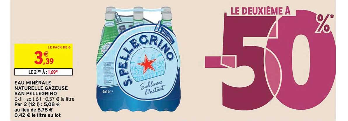 eau minérale naturelle gazeuse san pellegrino