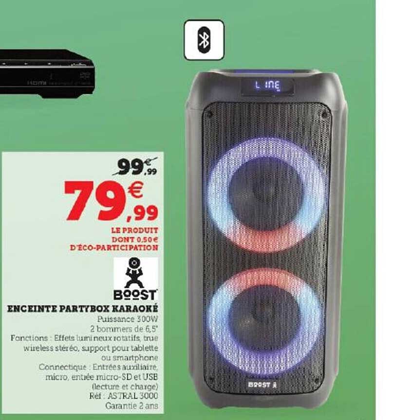 enceinte partybox karaoké boost