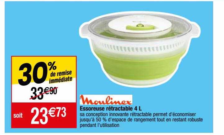 Essoreuse Rétractable 4l Moulinex
