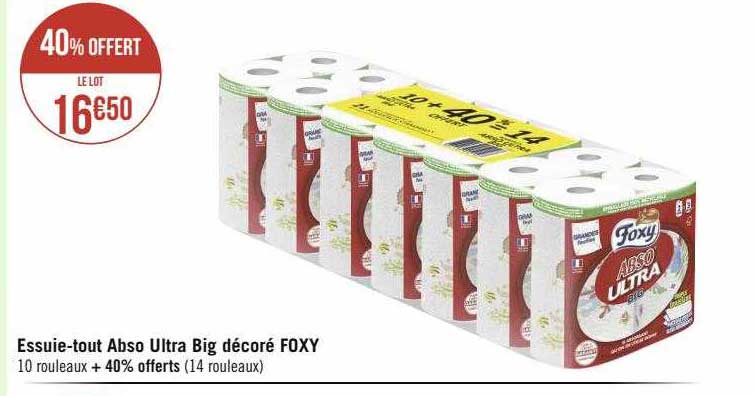 essuie-tout abso ultra big décoré foxy