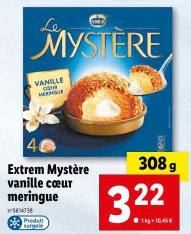 extrem mystère vanille cœur meringue