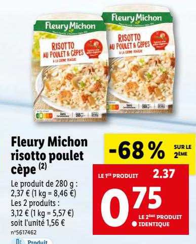 fleury michon risotto poulet cèpe