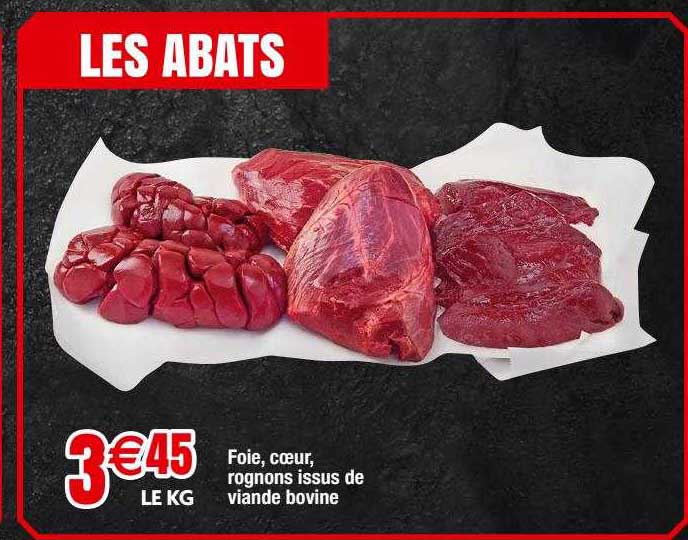 Foie, Cœur, Rognons Issus De Viande Bovine