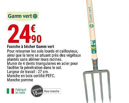 fourche à bêcher gamm vert