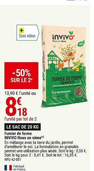 fumier de ferme invivo nous on sème