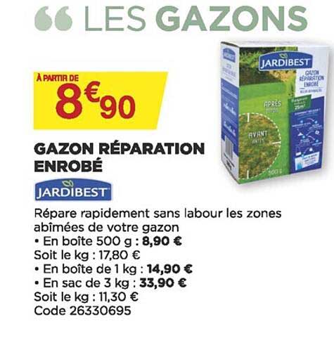 gazon réparation enrobé jardibest