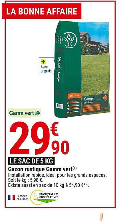 gazon rustique gamm vert