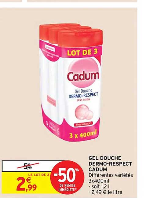 Gel Douche Dermo-respect Cadum