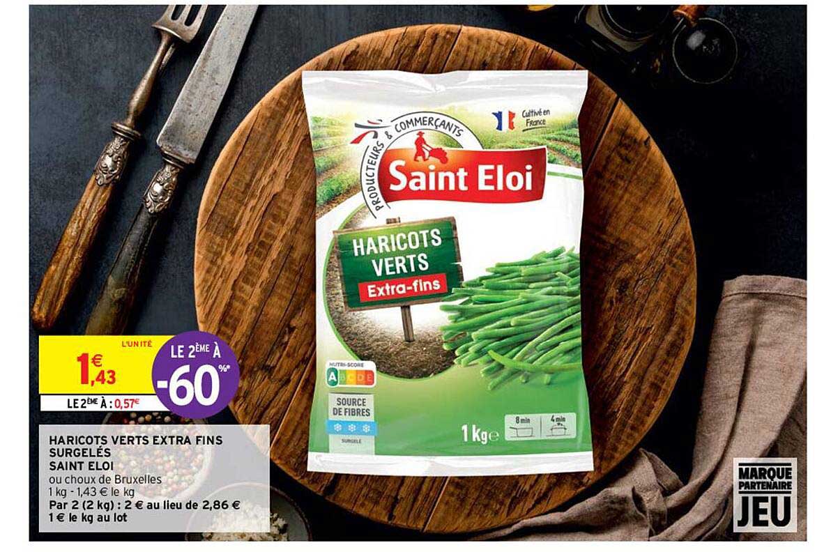 haricots verts extra fins surgelés saint éloi