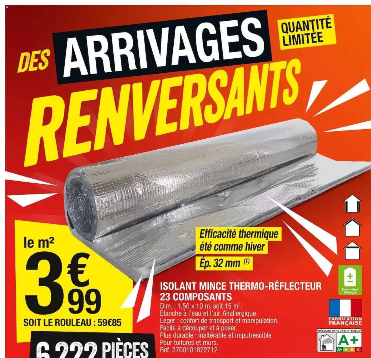isolant mince thermo-réflecteur 23 composants