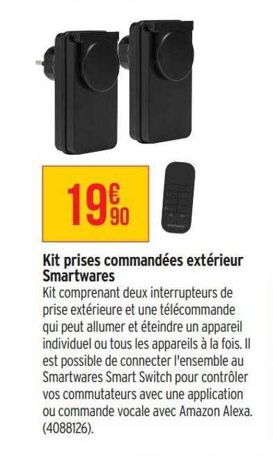 kit prises commandées extérieur smartwares