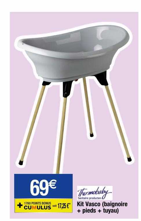 kit vasco (baignoire + pieds + tuyau) thermobaby