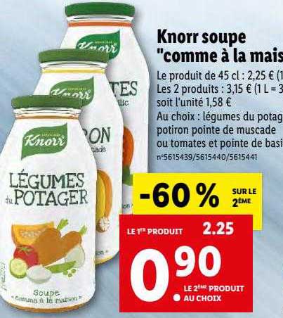 knorr soupe "comme à la maison"
