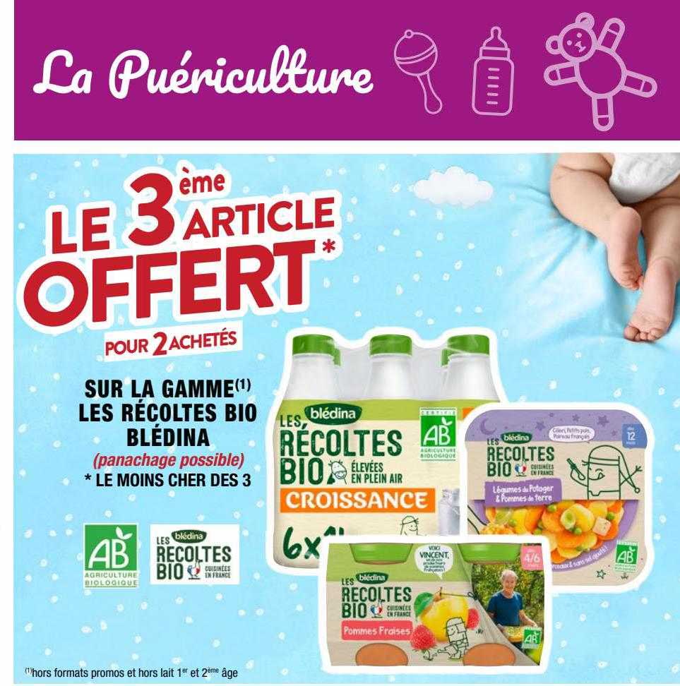 la gamme les récoltes bio blédina