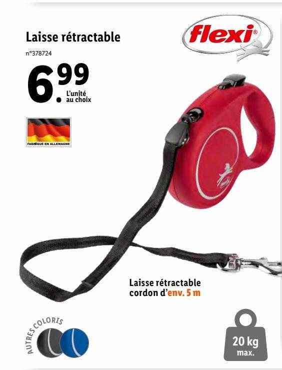 laisse rétractable flexi