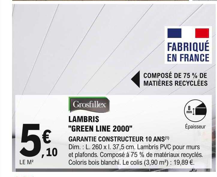 lambris "green line 2000" grosfillex