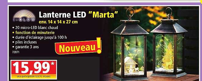 lanterne led "marta" i-glow