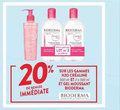 Les Gammes H20 Créaline Et Gel Moussant Bioderma