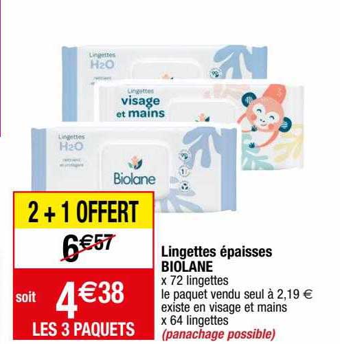 lingettes épaisses biolane