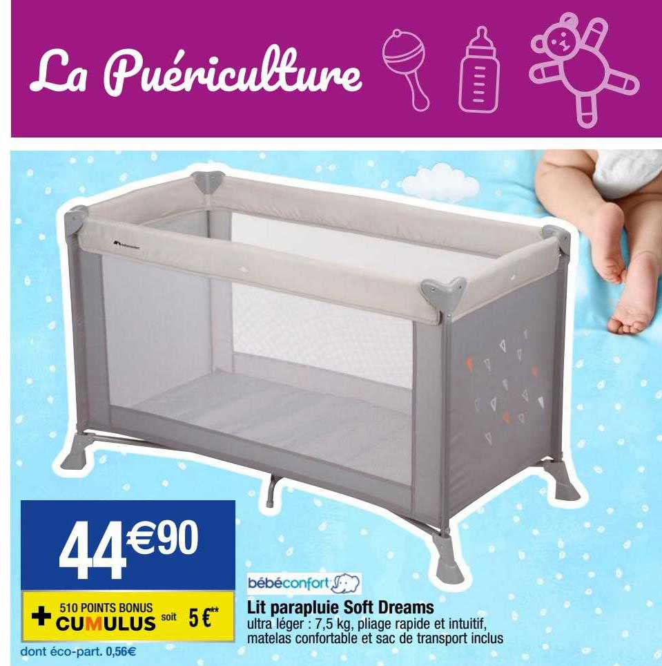 lit parapluie soft dreams bébé confort