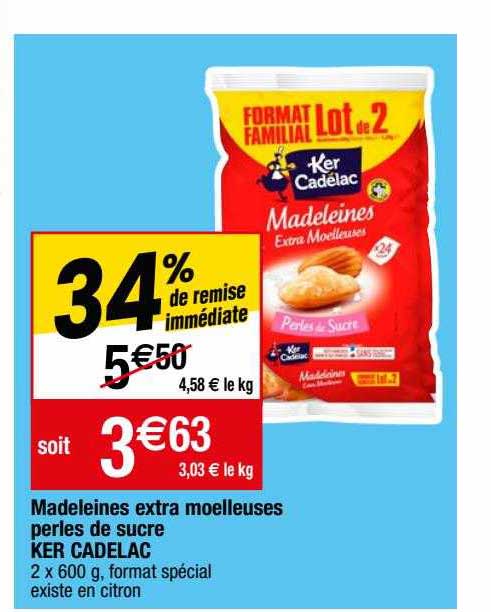 madeleines extra moelleuses perles de sucre ker cadelac