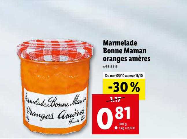 marmelade bonne maman oranges amères