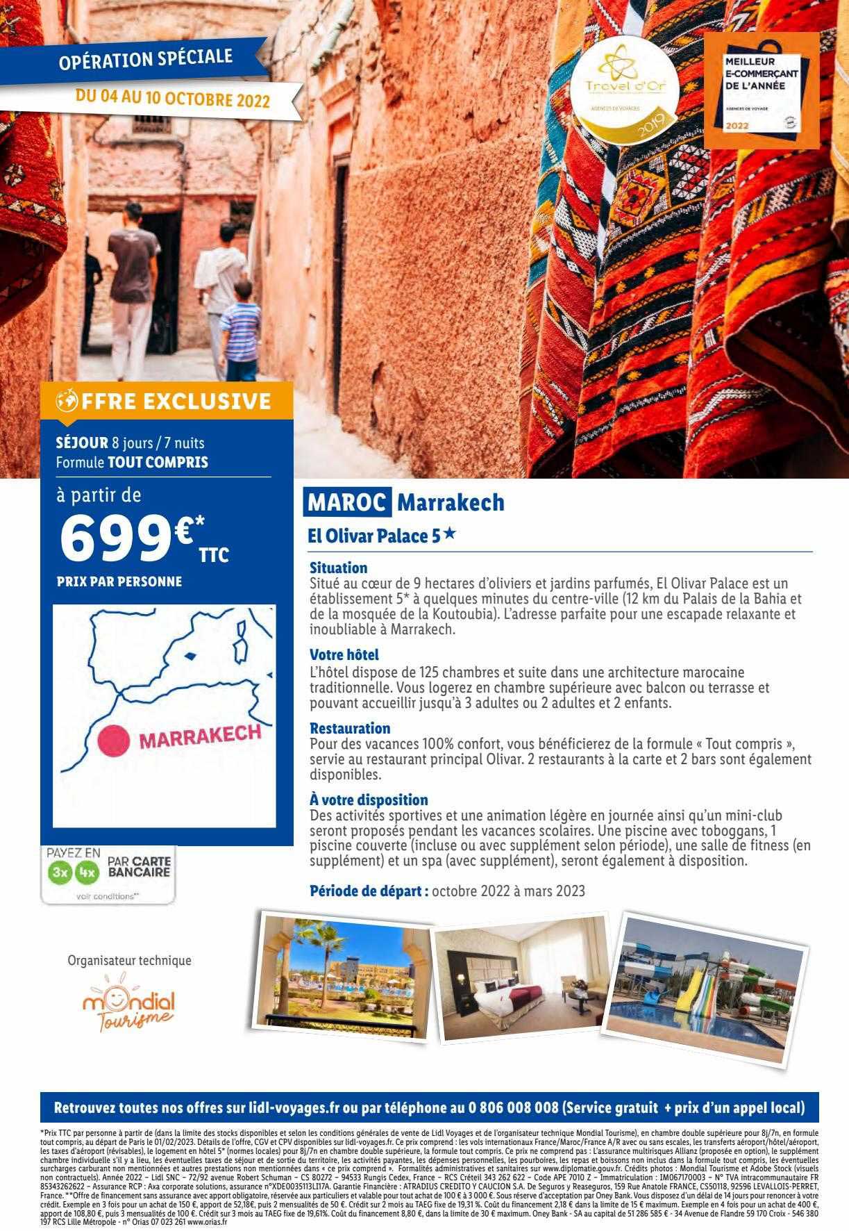 Maroc : El Olivar Palace 5*