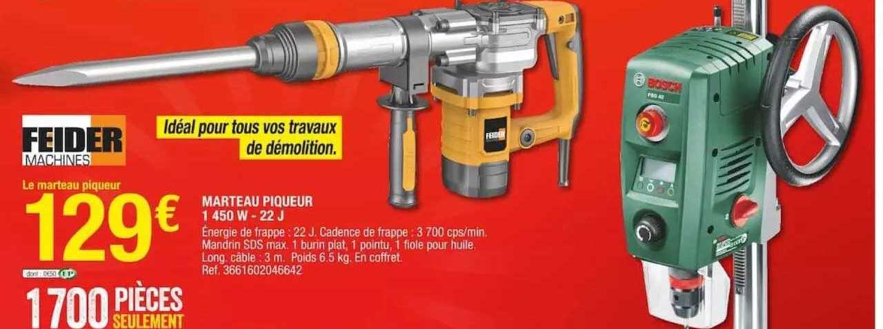 marteau piqueur 11 450w - 22j feider machine