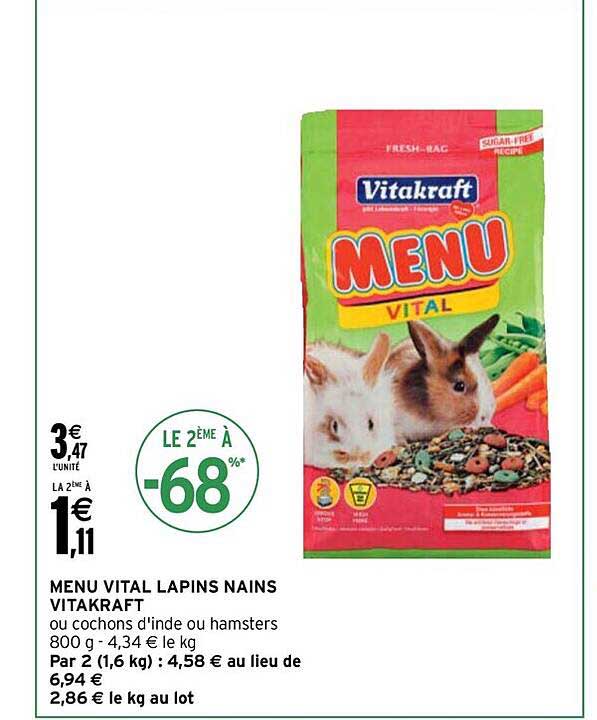 menu vital lapins nains vitakraft
