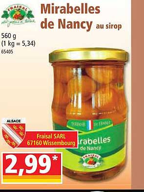 Mirabelles De Nancy Au Sirop Fraisal
