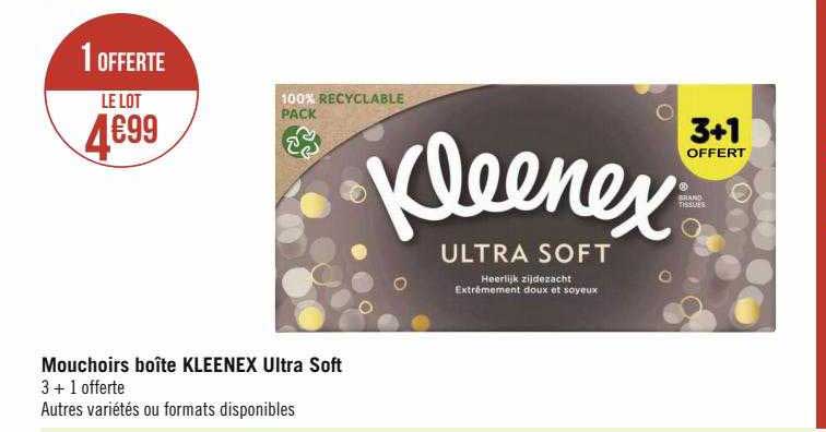 Mouchoirs Boîte Kleenex Ultra Soft