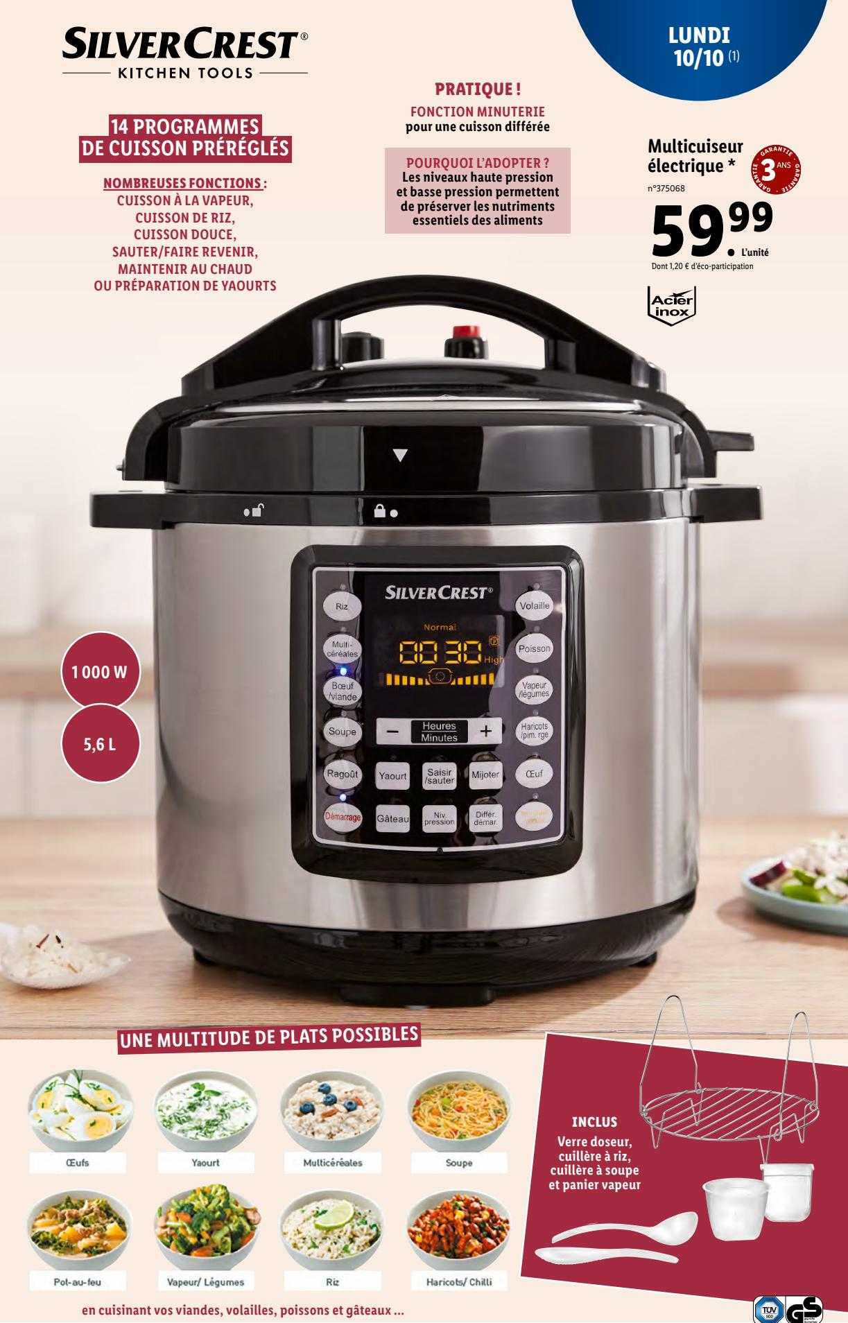 multicuiseur électrique silver crest