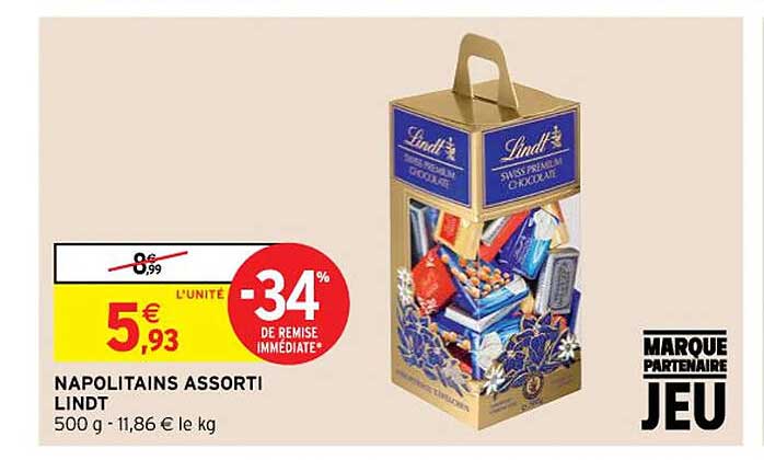 napolitains assorti lindt