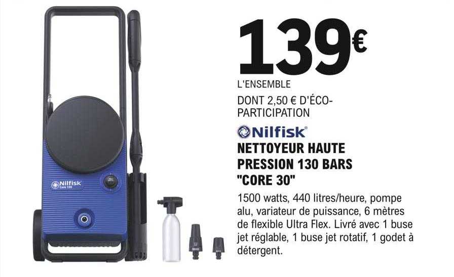nettoyeur haute pression 130 bars "core 30" nilfisk