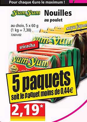 nouilles au poulet yum yum