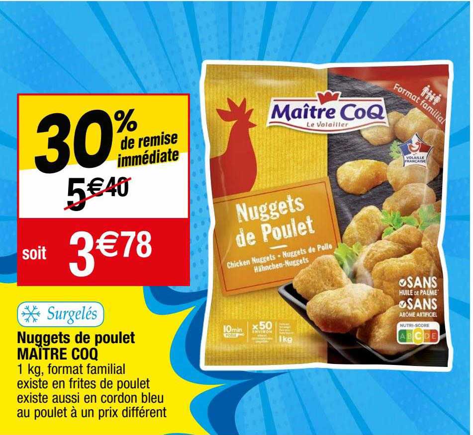 nuggets de poulet maître coq
