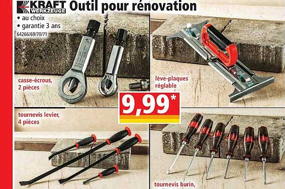 outil pour rénovation kraft werkzeuge
