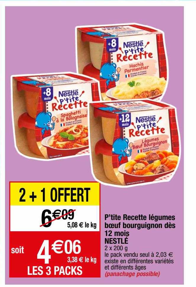 p'tite recette légumes boeuf bourguignon dès 12 mois nestlé