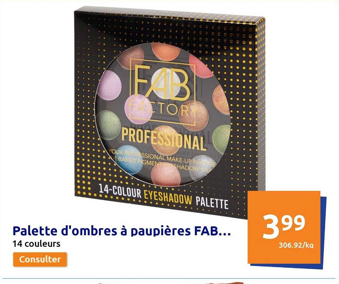 palette d'ombres à paupières fAB...