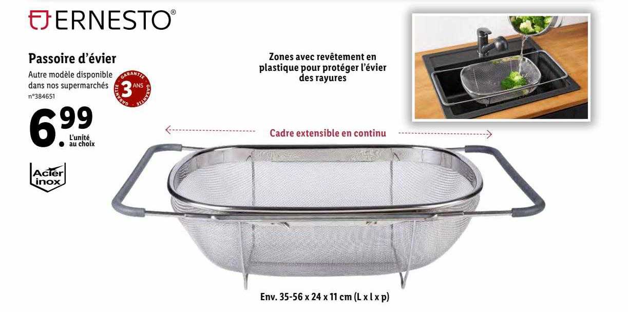 passoire d'évier ernesto