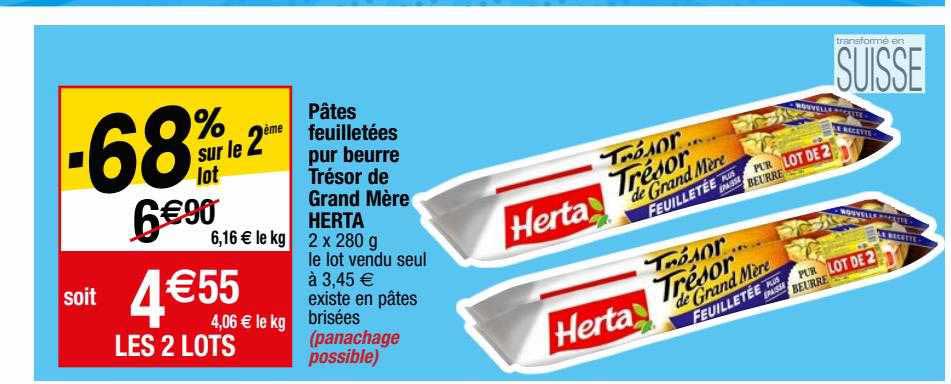 pâtes feuilletées pur beurre trésor de grand mère herta
