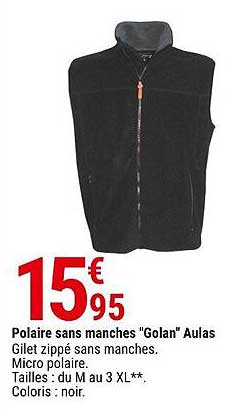 polaire sans manches "golan" aulas